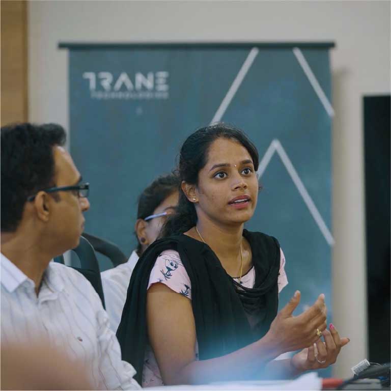 woman speaking in a meeting